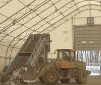 Tensioned membrane buildings are widely used as storage deopts