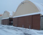 Tensioned membrane buildings are strong enough to bear heavy snow falls