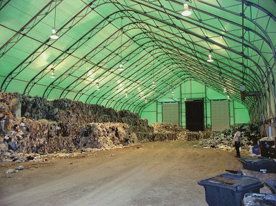 Tensioned membrane buildings are cost-effective solutions at waste and recycling depots