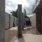 Picture of Pre-cast concrete posts at Rushmoor sewage works