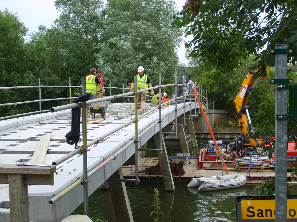 Picture of the Sandford Bridge being built